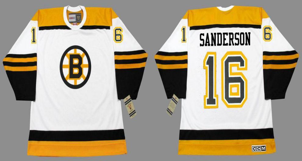 2019 Men Boston Bruins 16 Sanderson White CCM NHL jerseys